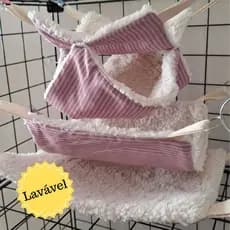 Kit com 3 redes de descanso para rato twister e outros roedores. Enxoval pet para rato.