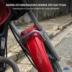Barra Bengala Dianteira CG 125 Fan Titan Estabilizadora Moto Honda Ano 2000 a 2013 Cromada