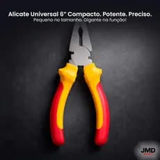 Alicate Universal 6 Pol com Cabo Anatômico Confortável e Seguro