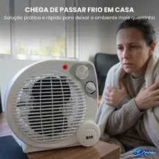 Aquecedor De Ar Portátil Elétrico Com Ventilação E Aquecimento Rápido 110V Ou 220V