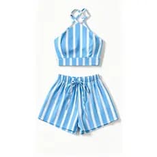 Conjunto Feminino Crepe Leve Verão 2026 – Conjunto Casual Elegante Fresquinho Moda Feminina