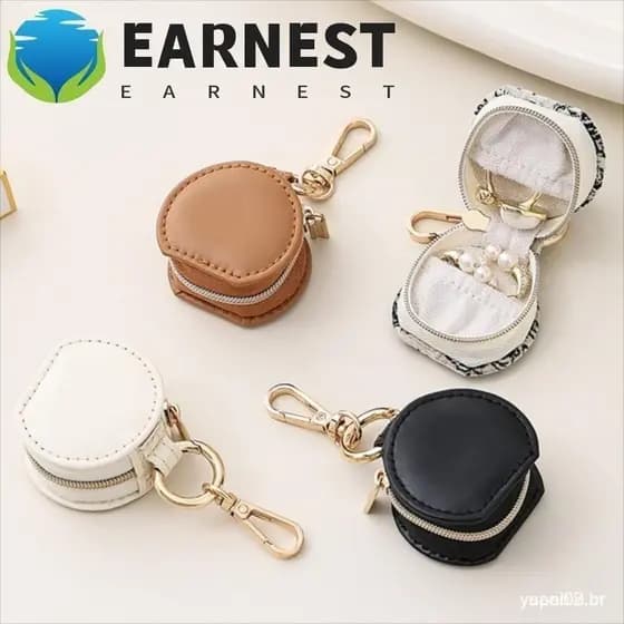 Chaveiro De Caixa De Joias EARNEST , Organizador De Brincos , Anel Portátil Para Exibição , Minimalista