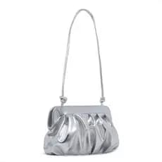 Bolsa Feminina Transversal Tiracolo Pequena Metalizada Festa Balada Casamento