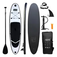 Prancha De Surf Inflável Com Bolsa + Bomba Manual Hiks Preto
