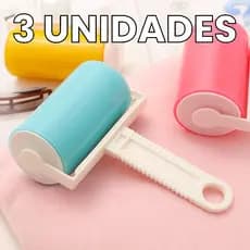 Tira Pelo Roupa Rolo Lavevel e Reutilizável Kit Com 3