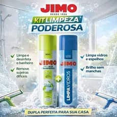 Jimo Limpa Vidros Spray 400ml + Jimo Limpa Box e Banheiro 400ml