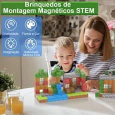 Blocos Magnéticos 2cm My Word, 20/72 Peças, Brinquedo de Construção para Crianças, Meninos e Meninas