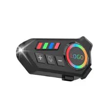 Fone Comunicador Para Capacete De Moto Bluetooth Sem Fio RGB À Prova D'Água
