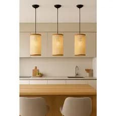 Kit 3 Pendentes Palha Sintético 30x17cm Para Sala, Quarto, Cozinha, Ambiente Moderno, Decoração moderna 05/03/2026 19:11