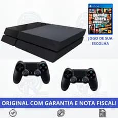 Video Game Console Ps4 Fat Playstation 4 + Controles + 1 Jogo - Garantia - 500GB