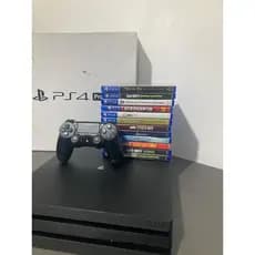 Video game Ps4 Pro Console Playstation 4 1tb com dois OU um controle + jogo - Semi novo - Oferta
