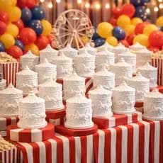 Kit Carrossel de Gesso Caixinha Vasinho Potinho Decorativa Lembrancinha Infantil Porta Joias