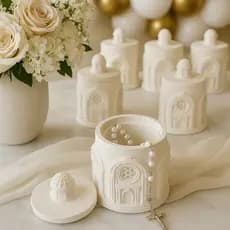 Kit Igrejinha Vasinho Catedral De Gesso Lembrancinhas - ENVIO IMEDIATO