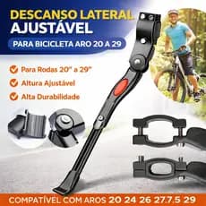 Descanso Pezinho Lateral Bicicleta Com Regulagem Aro 20 A 29