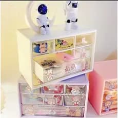 Mini Gaveteiro Organizador de Mesa – 6 Gavetas Decoradas