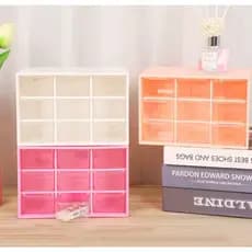Mini Gaveteiro Organizador com 9 Gavetas – Ideal para Escrivaninha | Várias Cores