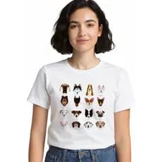 Baby Look Dogs Cachorro Pets 100% Algodão