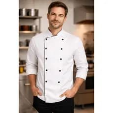 Dolmã Chef Masculino em Brim Profissional | Dólmã Cozinha Resistente Uniforme Chef Cozinheiro