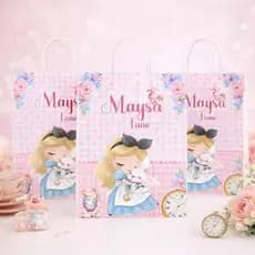 Sacolinha Alice no país das maravilhas PEGUE E MONTE personalizada