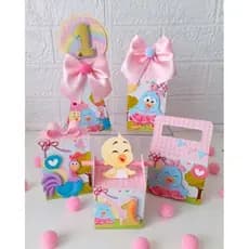 Kit caixas personalizadas galinha pitadinha rosa | caixas galinha pintadinha | Caixas para decoração galinha pintadinha