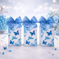 Caixa milk borboleta azul personalizado