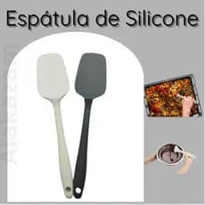 Kit 03 Espátulas De Silicone Maciço Utensílio De Cozinha Pão Duro Resistente 21cm