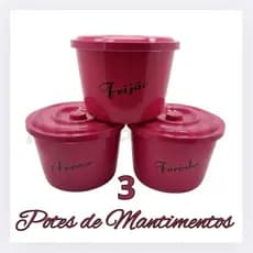 Jogo de Mantimentos 03 Peças ( Arroz, Feijão e Farinha)