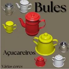 Bule em Aluminio 400 ML,  Mini Açucareiro, Ideal para o seu  café da manhã.