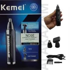 Aparador de Pelos Nasal, Orelha Barba Kemei KM-6511 – Compacto, Potente e Recarregável!