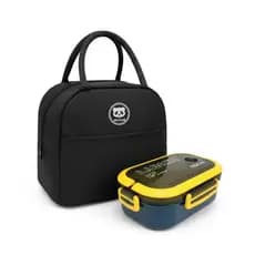 KIT Marmita herméticas e Bolsa térmica 3 Compartimentos 1200ml Academia Fitness Trabalho Escola