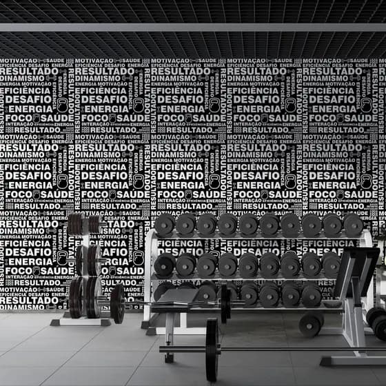 Papel de Parede Adesivo Decorativo Temático Motivacional Para Academia Pilates