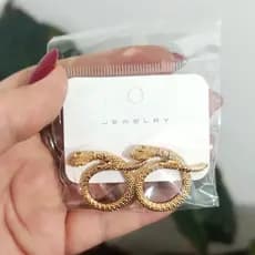 Brinco Cobra Dourado Boho Promoção Tendência