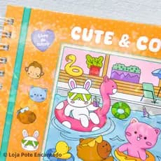 Livro de Colorir cute 50 Folhas Caderno de Desenho Pintura Coloring Book infantil