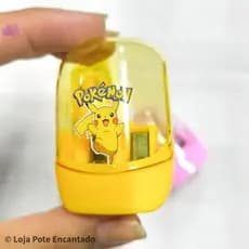 Apontador de Lápis Pokemon Duplo Material Escolar Apontador Dois Buracos