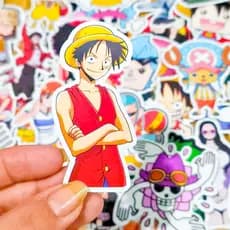 50 Adesivos One Piece Impermeáveis em Vinil Monkey D. Luffy