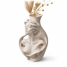 Vaso Decorativo Escultura Mulher Moderna Luxo Para Sala Decoração Elegante Design Artístico
