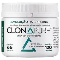 CLONAPURE POTE 66 DOSES 120Gr SUPLEMENTO AVANÇADO RAPIDA ABSORÇÃO SUPORTE ENERGETICO FISICO E MENTAL