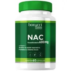 NAC N Acetilcisteina 600MG 60 CAPSULAS SAUDE RESPIRATÓRIA SISTEMA IMUNOLOGICO CUIDADO PESSOAL PUREZA