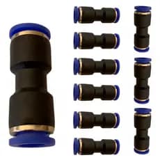 União Emenda Reta Pu 8mm Pneumática Engate Rápido 10 Peças