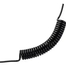 Mangueira Espiral Pu Preta 8mm X 5 Metros Ar Comprimido