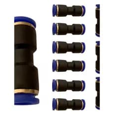 União Emenda Reta Pu 10mm Pneumática Engate Rápido 10 Peças