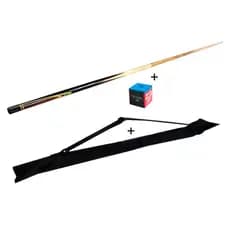 Taco Para mesa Sinuca Snooker Bilhar Rosca 145 cm + Bolsa + Giz + Ponta