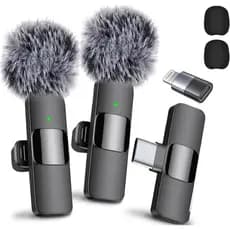 K9 Mini microfone de lapela sem fio com redução de ruído tiro ao ar livre Plug and Play combinando um par de capas de bo