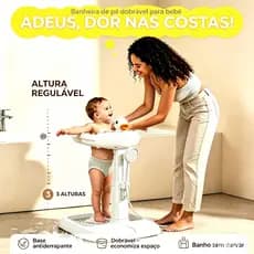 Banheira de pé para bebê dobrável ajustável