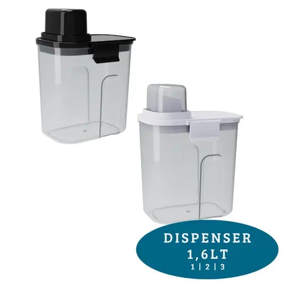 Kit Dispenser 1,6 litros Sabão Líquido Amaciante Produtos Limpeza Lavanderia