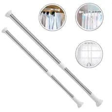 Varão Extensível Multiuso 70-200cm Para Box Banheiro e Varal de Roupas Ajustável Sem Furo