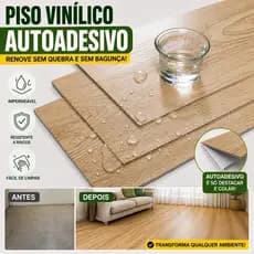 36 Peças / 5m² Piso Vinílico Autoadesivo Efeito Madeira Impermeável Revestimento Para Sala Quarto