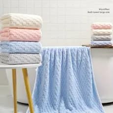 Toalha de Banho Microfibra Coral 70x140cm, Alta Absorção, Toque Macio e Secagem Rápida