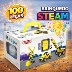 Brinquedo Montar Educativo 100 Pçs 8 em 1 STEM Construir Brincar Premium