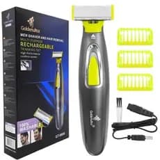 Barbeador Elétrico Recarregável A Prova D'água Corpo e Rosto Goldenultra